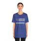 Men's Fitted V-Neck Short Sleeve Tee - Thin Blue Line (Duty)