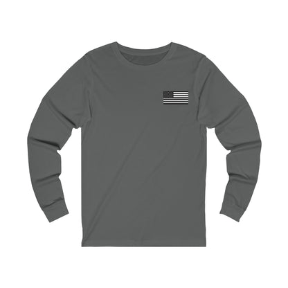 Freedom Collection (Thin Silver Line) - Unisex Jersey Long Sleeve Tee