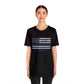 Men's Fitted V-Neck Short Sleeve Tee - Thin Blue Line (Duty)