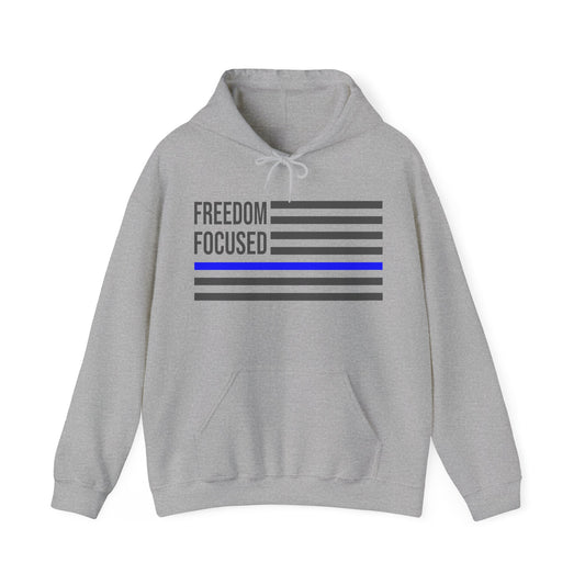 Freedom Collection (Thin Blue Line) - Unisex Heavy Blend™ Hooded Sweatshirt