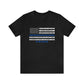 Men's Fitted V-Neck Short Sleeve Tee - Thin Blue Line (Duty)