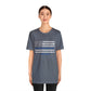 Men's Fitted V-Neck Short Sleeve Tee - Thin Blue Line (Duty)