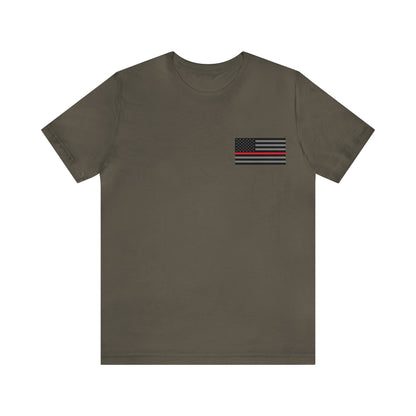 Never Forget Collection (Thin Red Line) - Unisex Fuser T-shirt