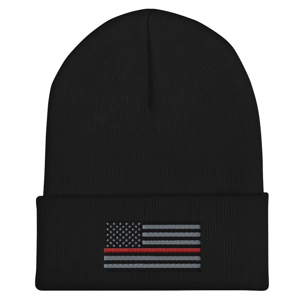 Never Forget Collection (Thin Red Line) - Cuffed Beanie